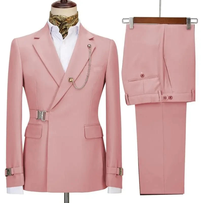 Herrenanzüge Blazer Hosen für Männer 2024 Jacke Italienisches Design Revers Party Hochzeit Slim Fit Kostüm Homme 2-teilige Kleidung