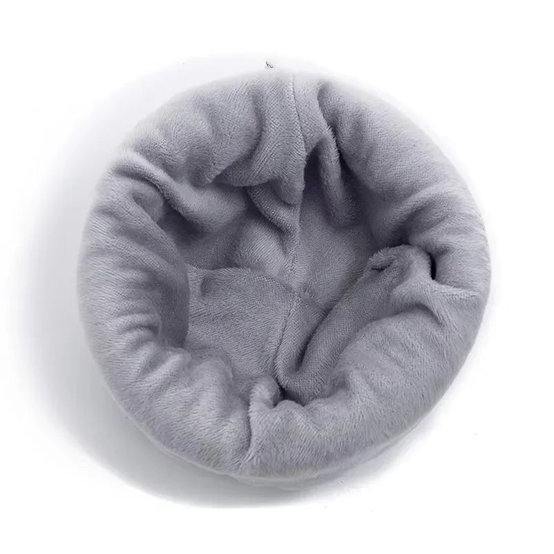 New Unisex Winter Hat Plush Fleece Warm Cap Snow Label Soft Beanie Hat For Men Women Outdoor Thicken Ski Sports Knitted Hat