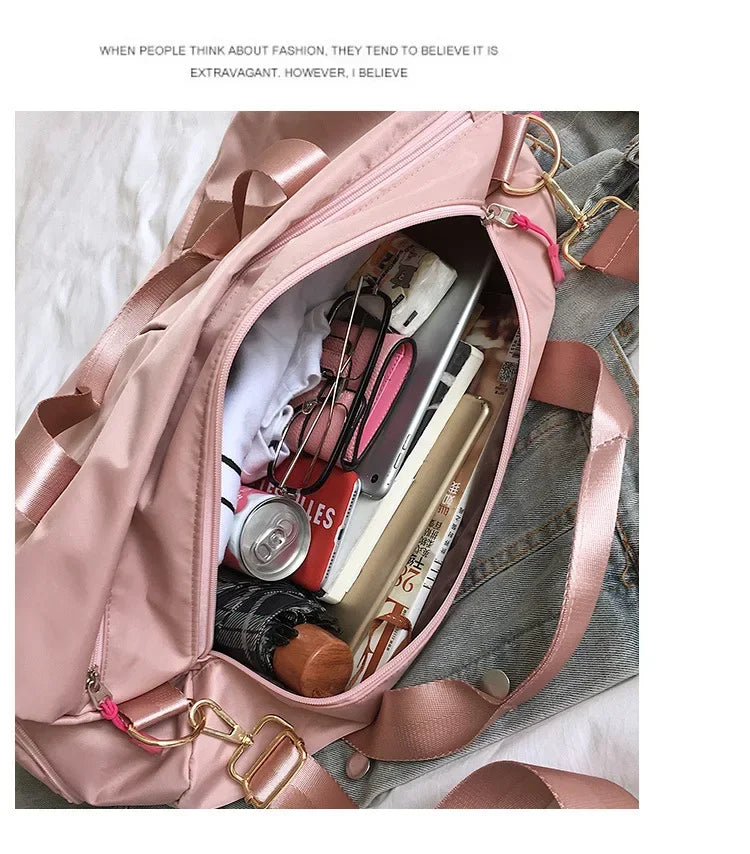 Training Yoga Sporttaschen Fitness Gym Taschen Nass Trocken Separate Gepäcktasche mit separatem Schuhfach Reisetasche Handtasche