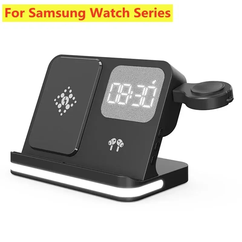 Wireless Charger Stand For iPhone 17-12 Samsung S25 S22 Ultra Fold Z Flip Galaxy Watch Active Buds Fast Charging Station Holder