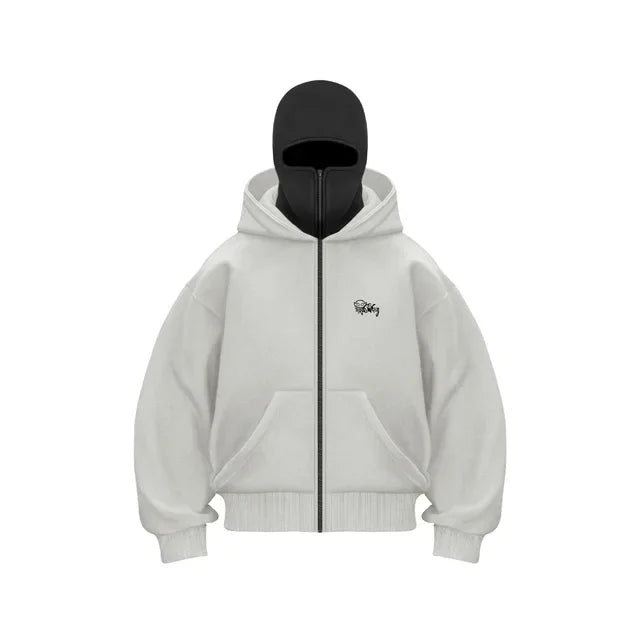 New Hoodie Mens Loose Hooded Zipper Jacket Gothic Star Fashion Punk Y2k Hip Hop Harajuku Clothing Men Sweatshirts Oversized