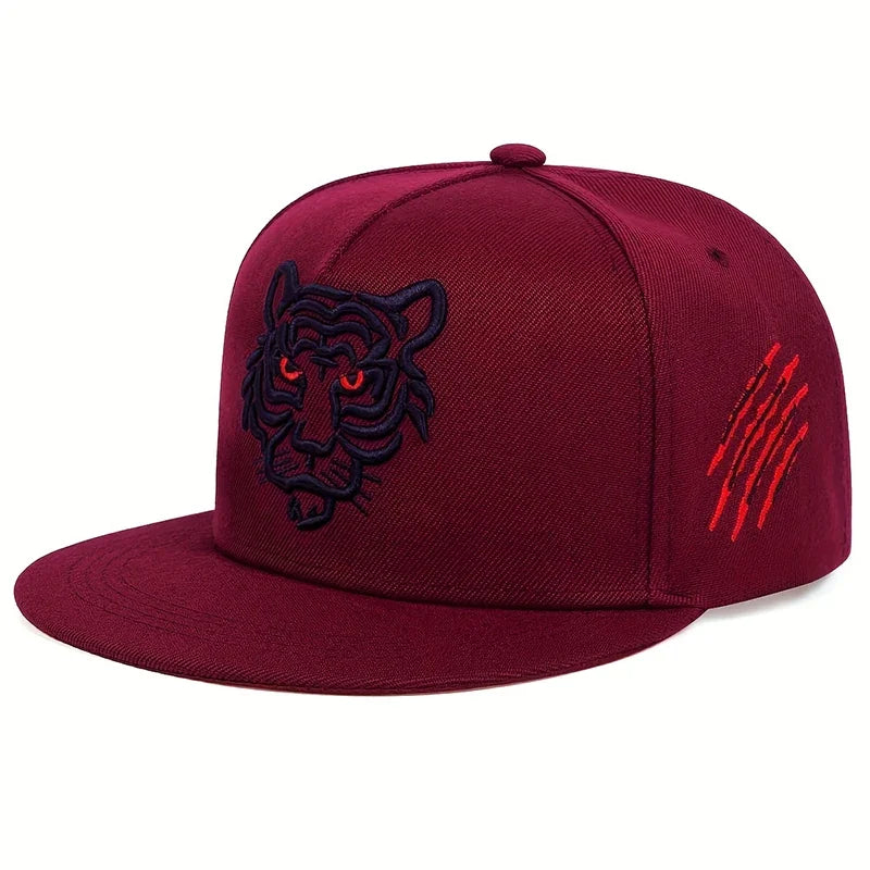 Unisex Tiger Embroidery Hip-hop Hats Spring And Autumn Outdoor Adjustable Sports Casual Baseball Caps Sunscreen Hat