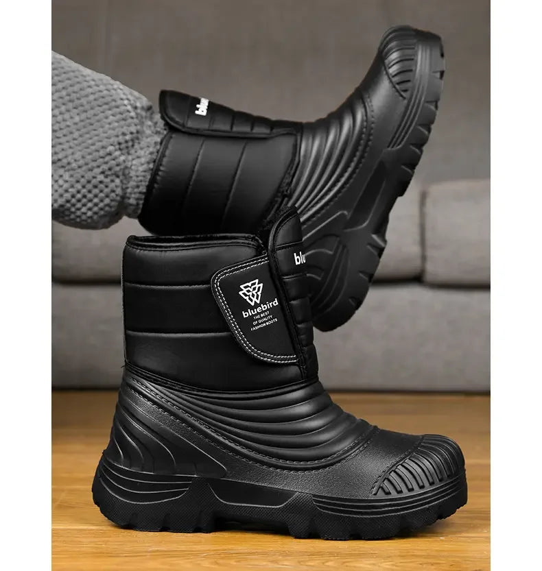 Neue Herren Winterstiefel Warme Plüsch Schneestiefel Hochwertige Wasserdichte High-Top Herren Stiefeletten Outdoor Herren Wanderstiefel Sneaker