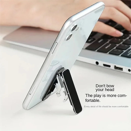 Mini Back Phone Stand Invisible Adhesive Bracket Kickstand Lightweight Portable Foldable Support