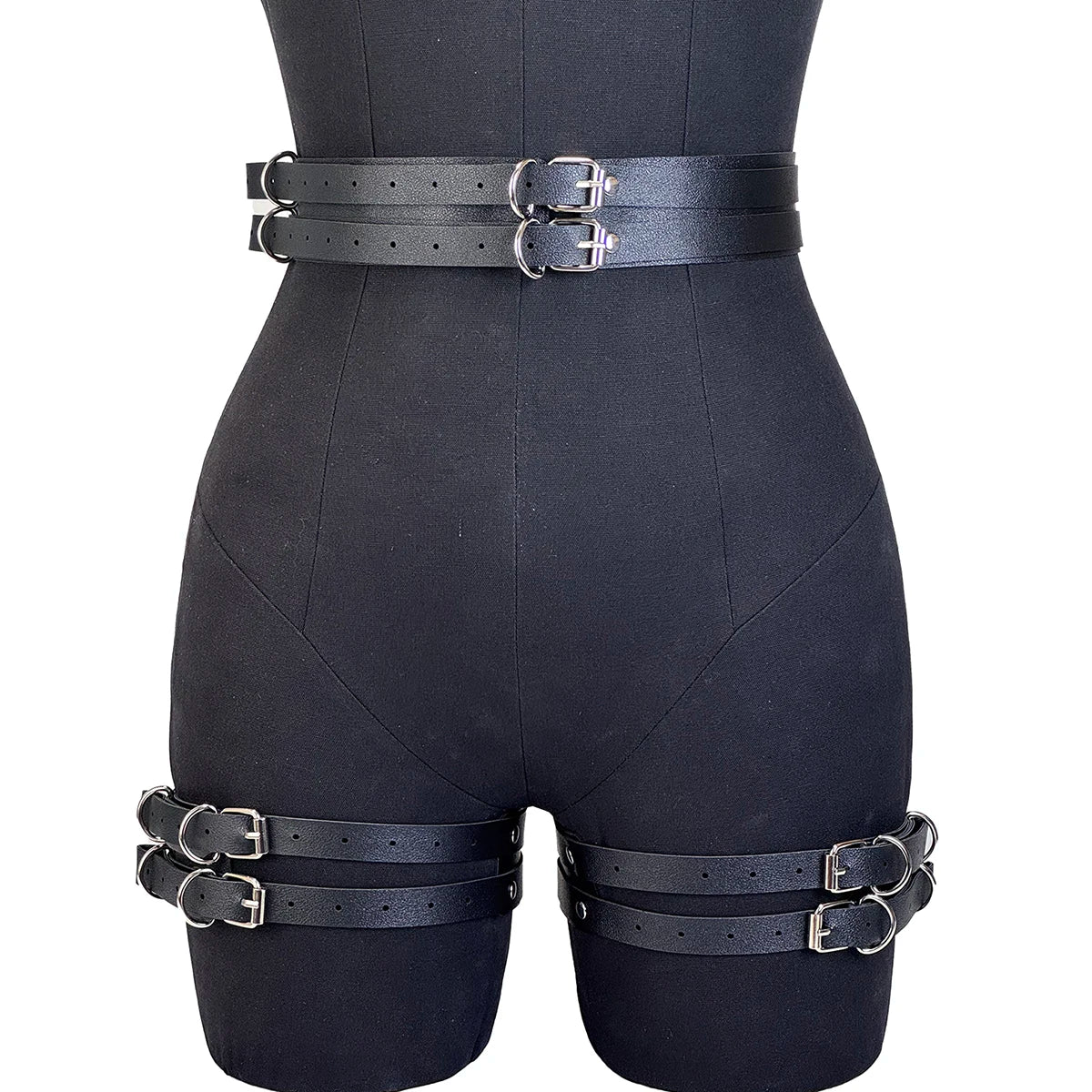 Women's Sexy Fashion PU Leather Gothic Y2K Harness Belt Leg Belt Punk Adjustable Vintage Thigh Strap for Daily Travel Wear