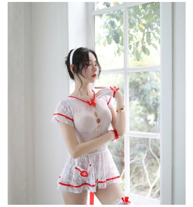 Sexy Lingerie Babydoll Maid Dress Uniform Costume Role Play Exotic Apparel Sexy Underwear Cosplay Dress Sex Ladies Bikini Se
