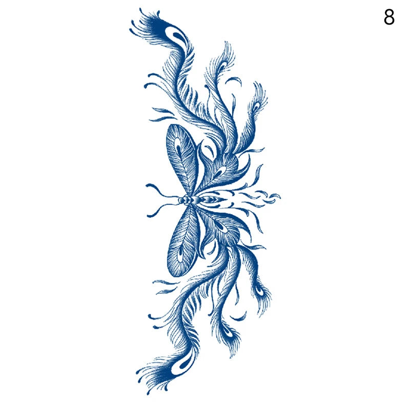 1pc Dragon Tattoo Sticker Realistic Dragon Fake Tattoo Stickers For Men Boys Kids 3D Dragon Temporary Tattoos Washable Tattoos