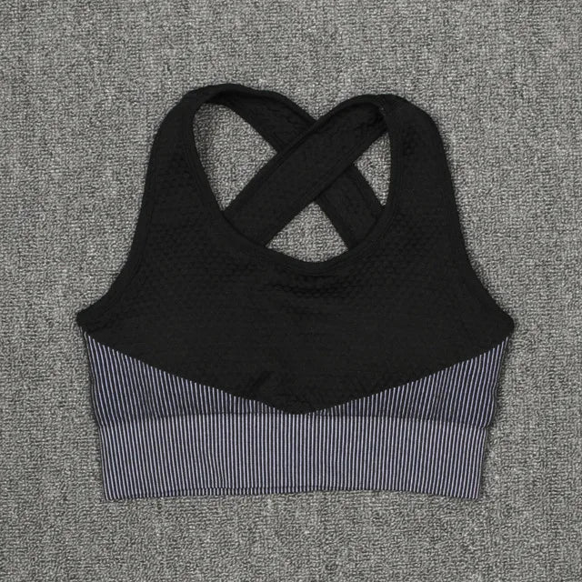 New  Spring Autumn Set Reticulate Stretch Fitness Seamless  Sportswear Suit For Women