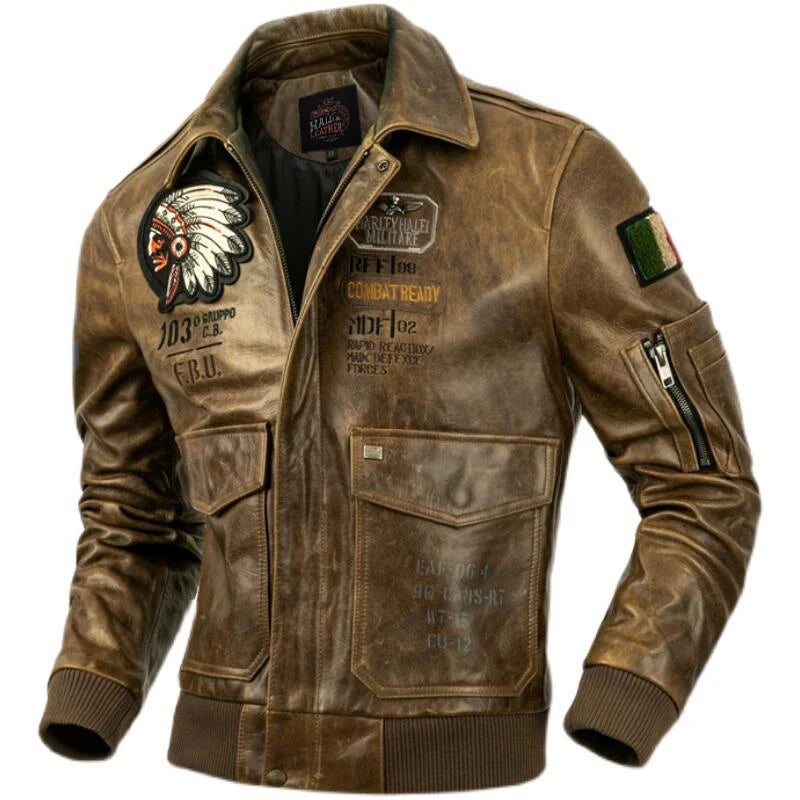 Motorcycle Jacket Men's Autumn Slim Fit Leather Casual Jacket Off-road Motorcycle Windproof And Scratch Resistant Knight Jacket