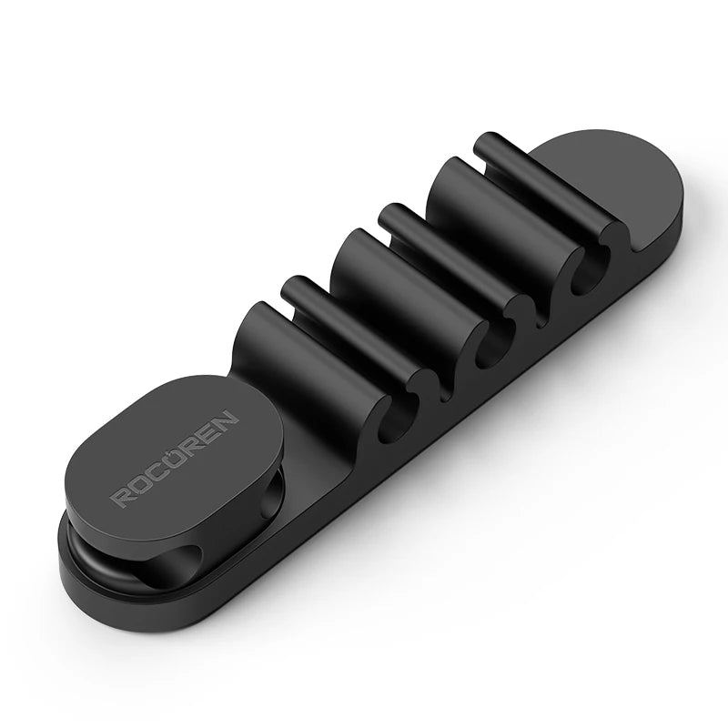 Organizer Silicone 5 Hole Cables Winder Flexible Wire Management Clips For Cable ClearanceCordProtector For Charger