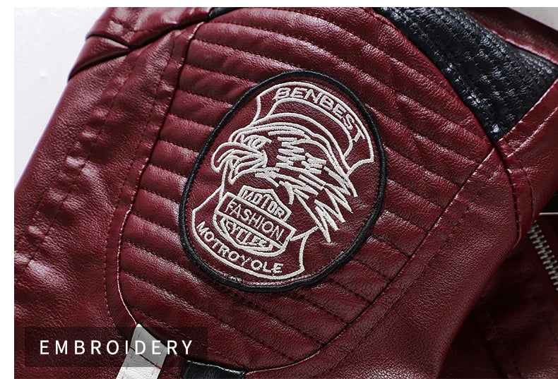 2023 männer Herbst Jacke Bomber Biker Zipper Motorrad Faux Pelzmantel Männlichen Fleece Pilot Vintage Schwarz Rot Braun PU Leder jacke