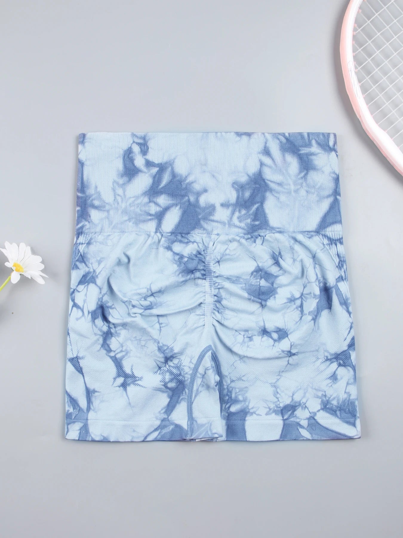 Tie Dye Sexy Push Up Gym Shorts Woman Skinny Stretch High Waist Fitness Shorts Sets Running Outdoors Fashion Sport Pants