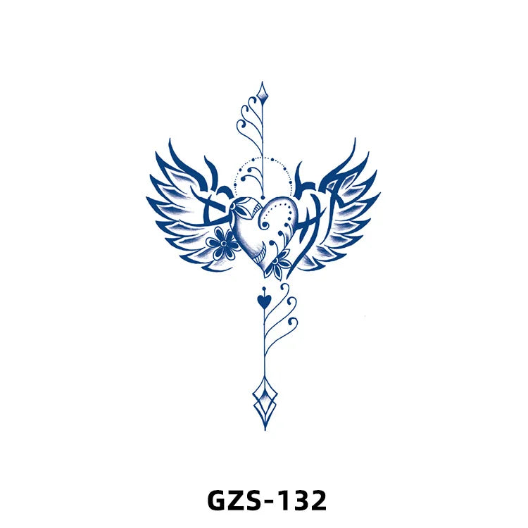 New Herbal Juice Tattoo Cute Flower Small Fresh Flower Semi Permanent Ins Temporary Tattoos Sticker size: 70*120mm