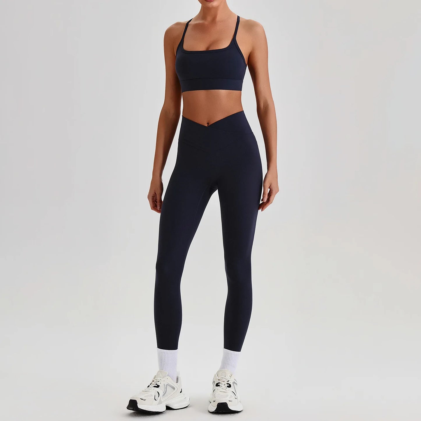 Women's Yoga Sets High Waist Tummy Control Leggings Push Up Sportswear Gym Workout Outfits Sports Fitness Clothes Hot Sale New