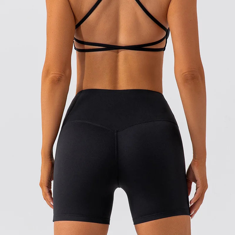 Sexy Gym Yoga Set Women Summer Seamless Sports Suits Fitness Workout Clothes Women's Tracksuits Sports Bra High Waist Shorts