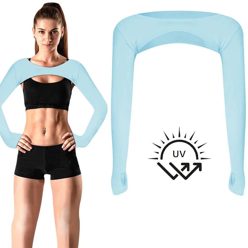 2025 Hot Cycling UV Arm Cover Sleeve Shawl Driving Cycling Cropped Cape Sports Gloves Outdoor Activities Running Fishing Sleeves