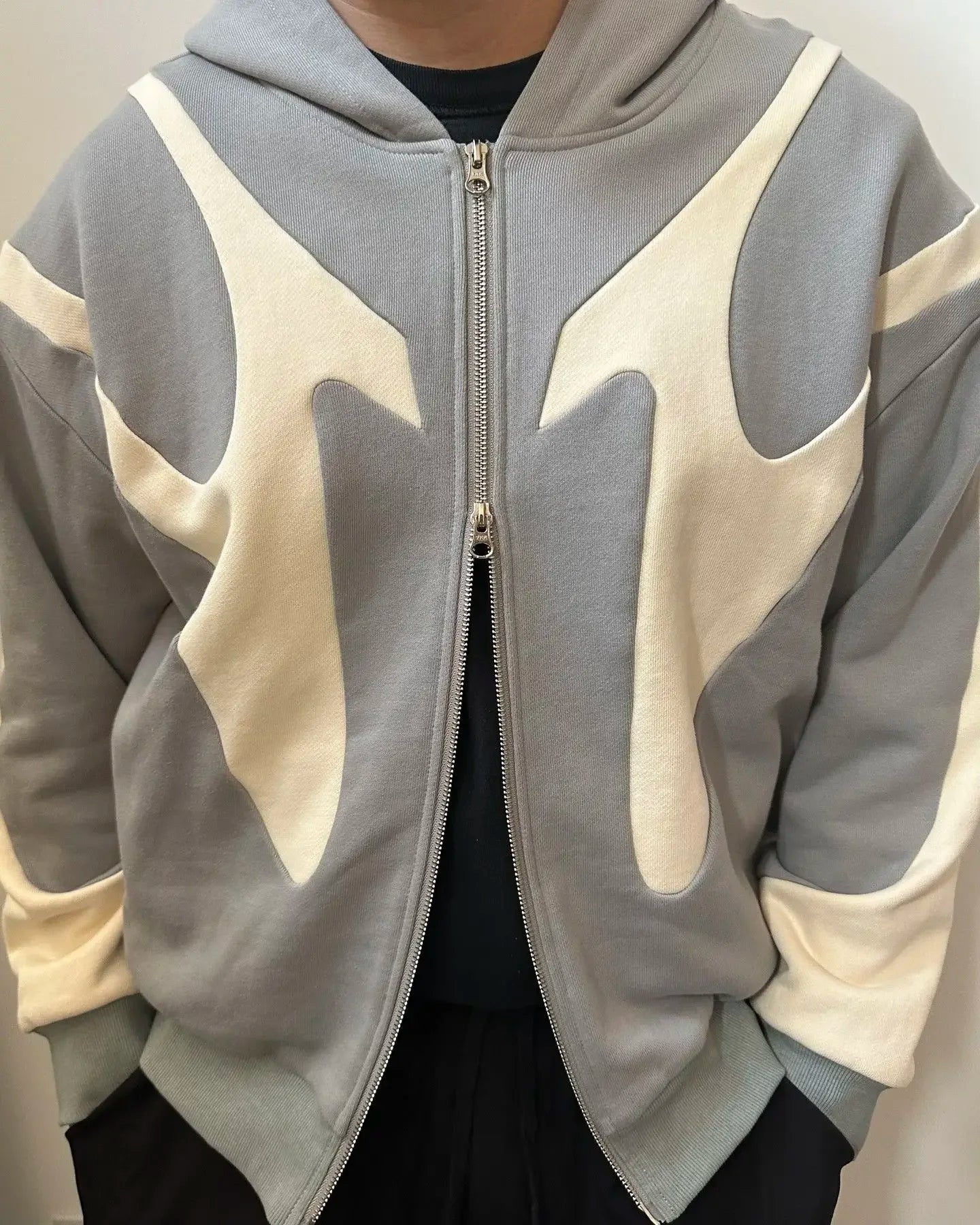 Autumn and winter high quality men fashionable warm hoodie Y2k Harajuku high street couple loose sweatshirt zipper hoodie