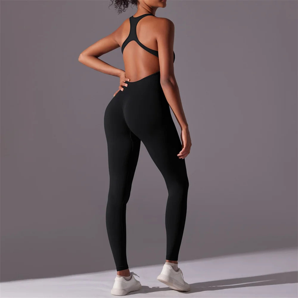Women Training Yoga Set Sportswear Women Sports Jumpsuit Fitness Rompers Female Push Up Gym Workout Clothes Bodysuits XP287