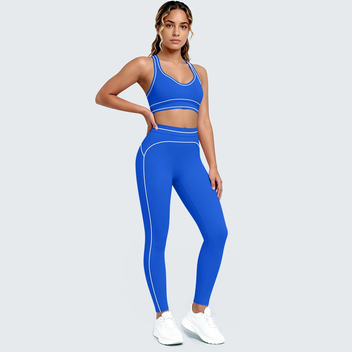 Women Fitness Yoga Sports Set Sexy Beautiful Back Yoga Bra Workout Top Summer Running Sports Bra High Waisted Push Up Yoga Pants