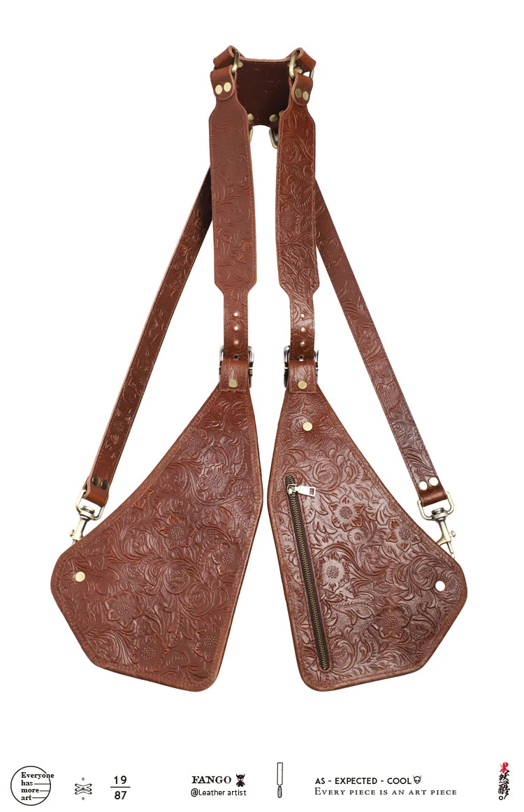 Genuine Leather Anti-Theft Underarm Shoulder Bag Armpit Tactically Bag For Men Shoulder Holsters Storage Pack