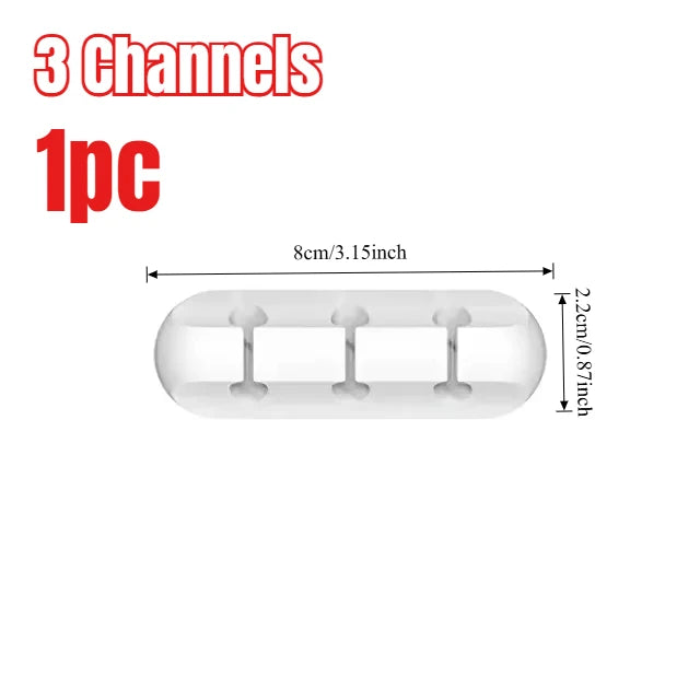 Cable Cord Wire Organizer Silicone USB Cable Winder Management Clips Self Adhesive for Mouse Keyboard Headset For iPhone Huawei