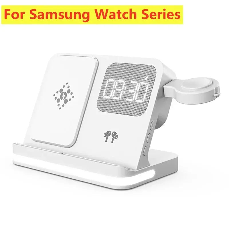 Wireless Charger Stand For iPhone 17-12 Samsung S25 S22 Ultra Fold Z Flip Galaxy Watch Active Buds Fast Charging Station Holder