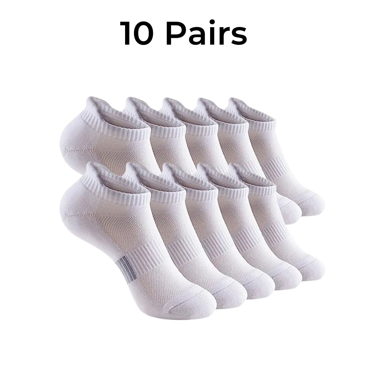 Unisex Athletic Ankle Socks – Heel Tab Design, Stay-in-Place Fit, Breathable Mesh, Ideal for Running