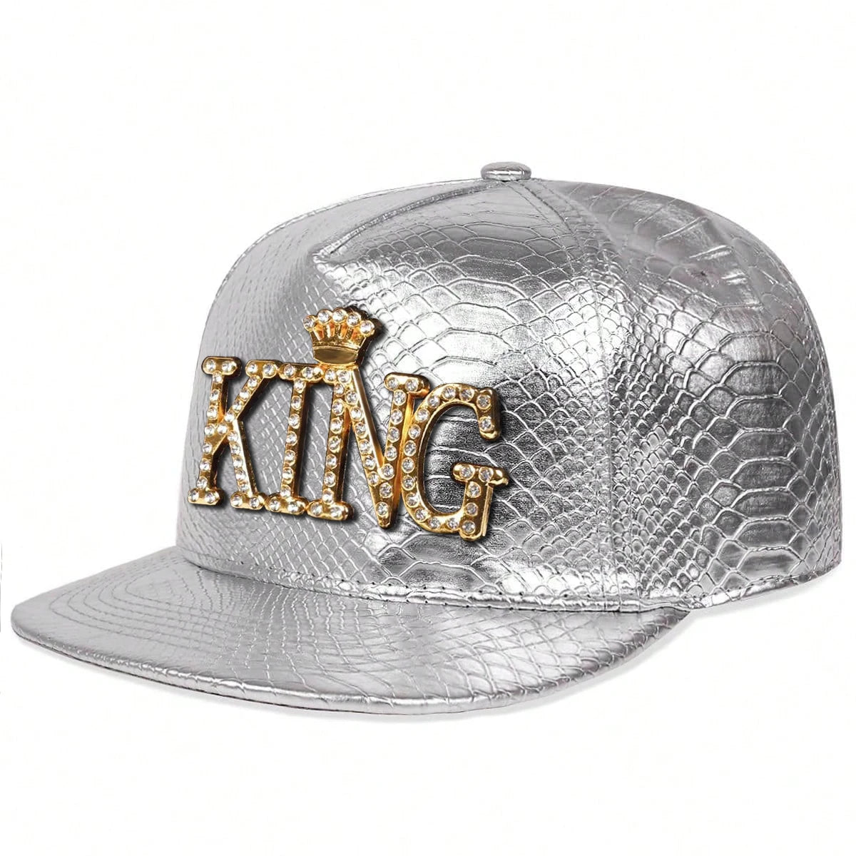 Unisex King Pattern Leather Hip-hop Hats Spring Autumn Outdoor Adjustable Casual Baseball Caps Sunscreen Hat