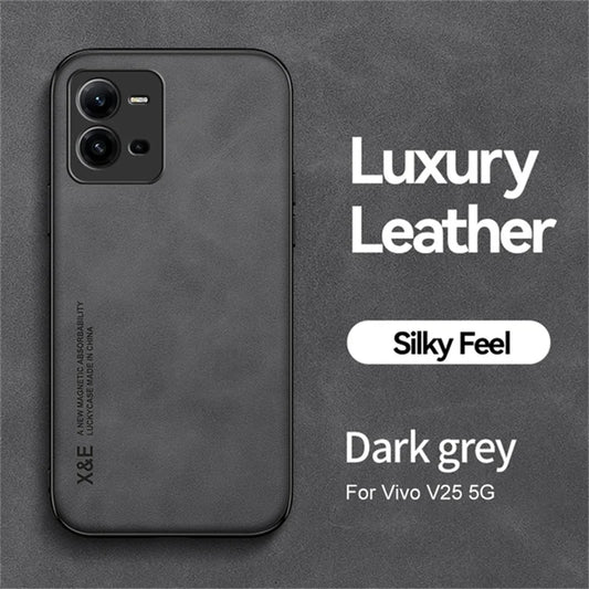 For Vivo V25E V25 Case Magnetic Car Texture Leather Shockproof Phone Case For Vivov25 Vivov25e V 25 E 25E 4G 5G 2022 Back Cover