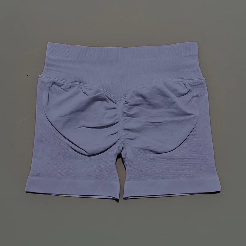 HISTELLO Gym Shorts Women Sports Shorts Scrunch Booty Fitness Biker Short Workout Yoga Leggings Running Gym Seamless Leggings