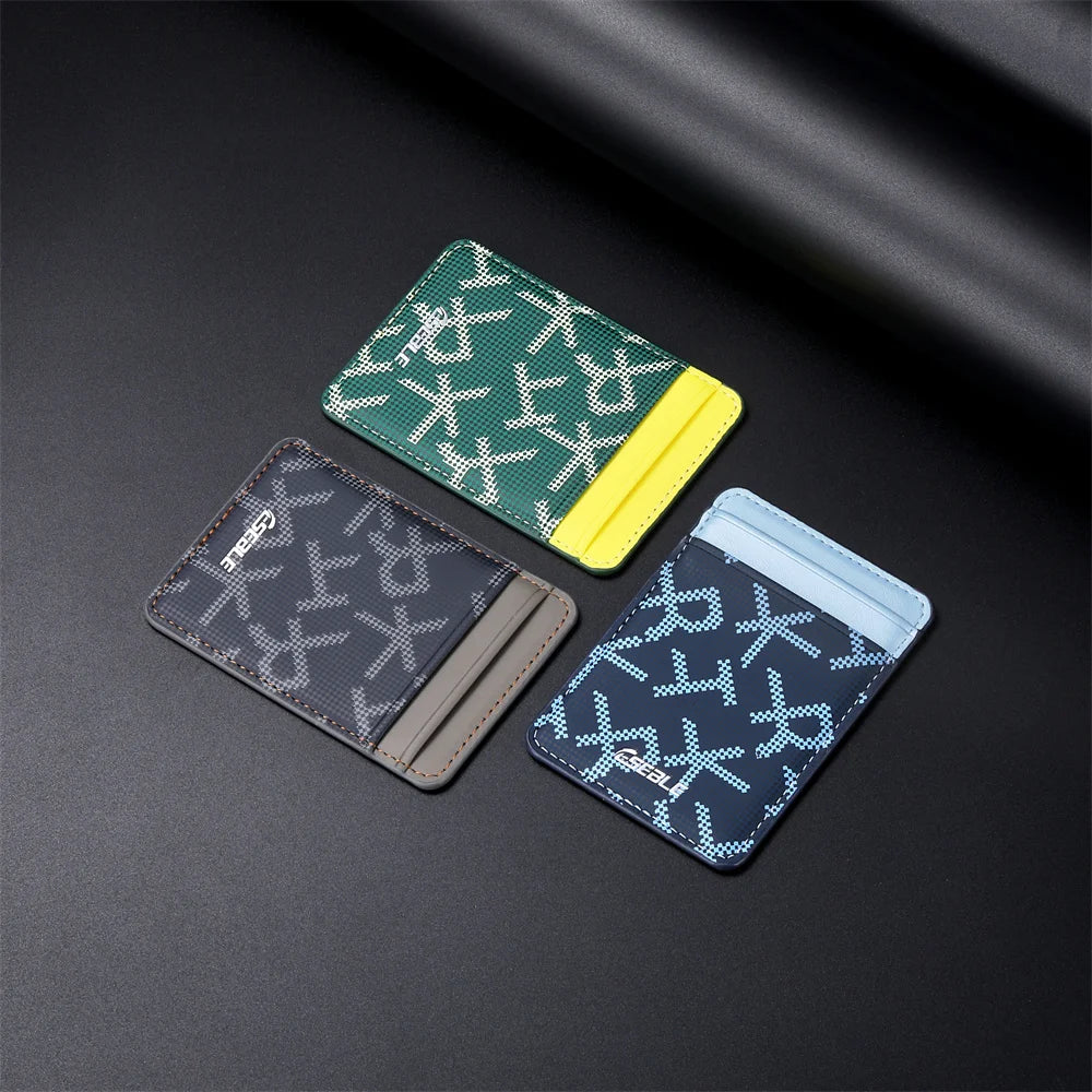 For Magsafe Leather Wallet Letter Texture Cellphone Card Holder For IPhone 18 17 16 15 14 13 Pro Max Plus Magnetic Card Holder