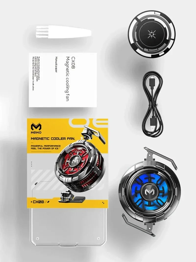 Magnetic Back Clip Universal 2 IN 1 MEMO CX08 CX07 Phone Cooler Semiconductor Cooling Fan Freeze Radiator for iOS Android PUBG