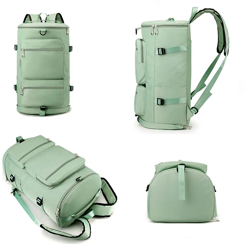 Wasserdichter Fitness-Sport-Rucksack für Männer und Frauen im Freien im Fitnessstudio, multifunktional, Yoga, große Kapazität, Schuhe, Taschen, trocken, nass, Reisetasche