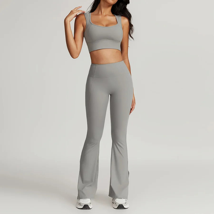 2 Pieces Yoga Suit Women Sexy Tight-Fitting Fitness Sports Set Gym Bra Elasticity High Waist Leggings Female Athletic Wear 8793