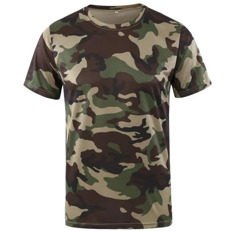 New Long Sleeve T shirts Men Outdoor Tactical Training Camouflage T-shirt Quick Dry Camo Tshirt Hunting Hiking Camping Tee Shirt