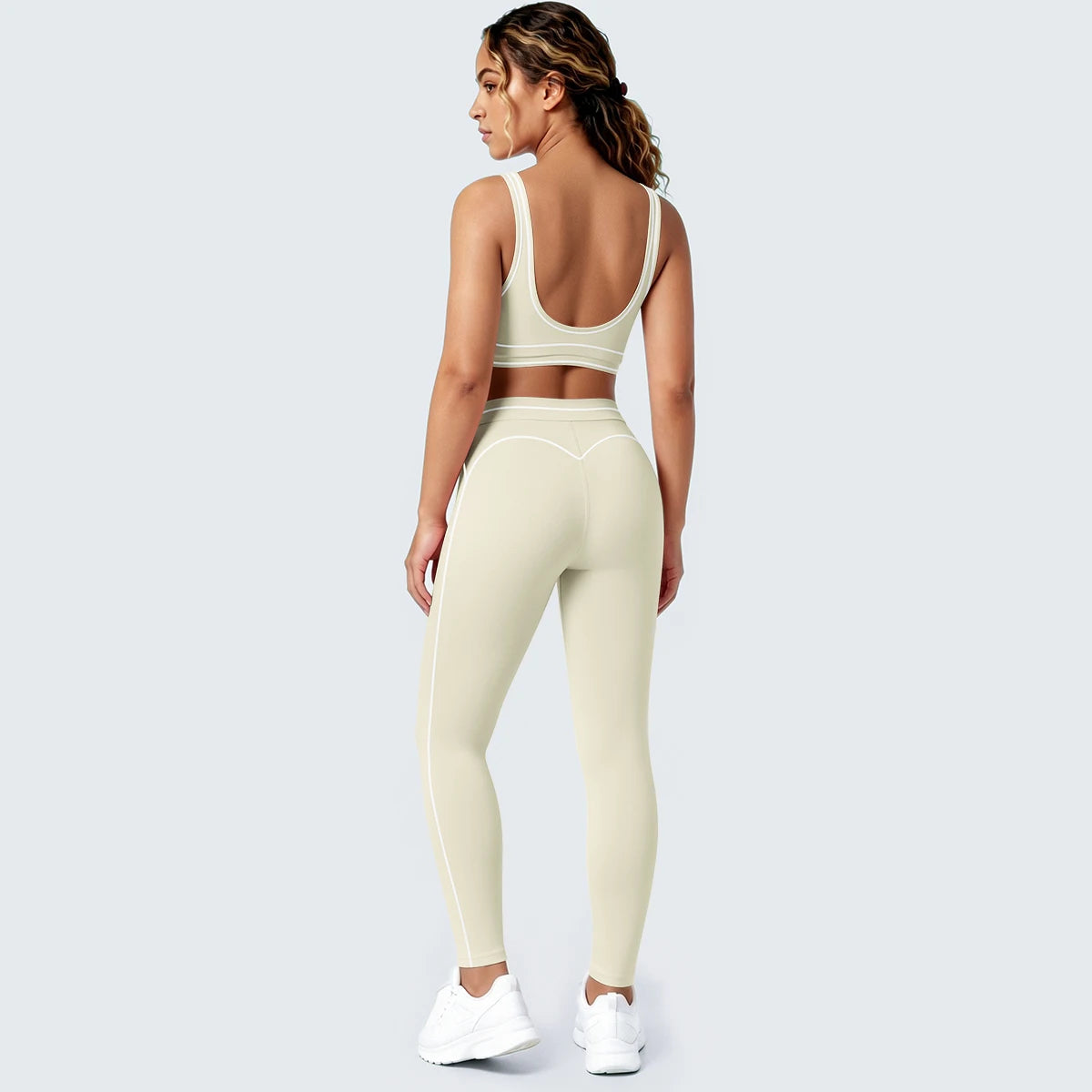 Women Fitness Yoga Sports Set Sexy Beautiful Back Yoga Bra Workout Top Summer Running Sports Bra High Waisted Push Up Yoga Pants