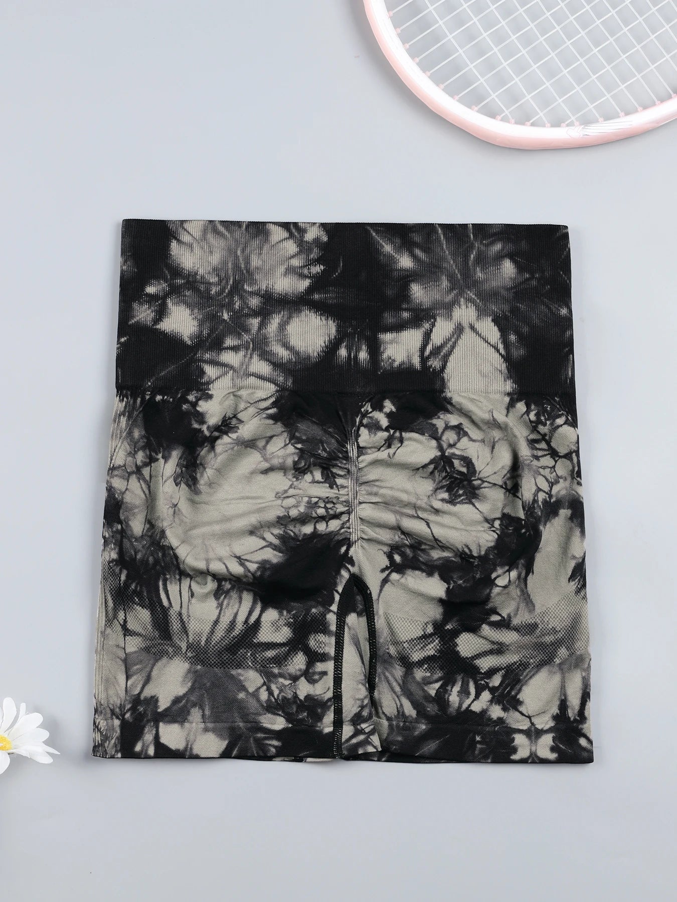 Tie Dye Sexy Push Up Gym Shorts Woman Skinny Stretch High Waist Fitness Shorts Sets Running Outdoors Fashion Sport Pants