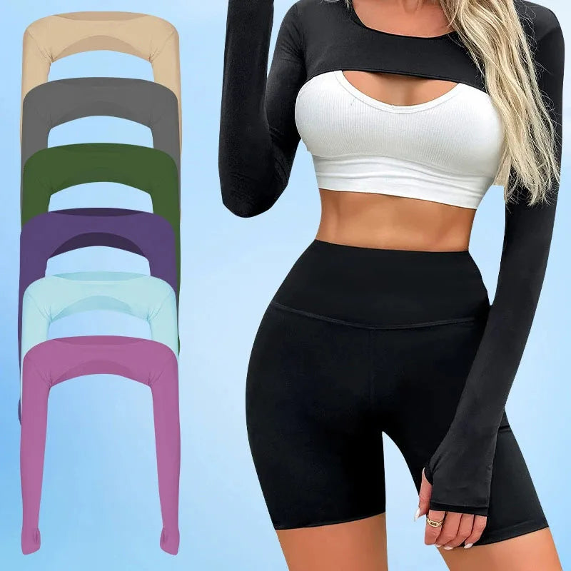 2025 Hot Cycling UV Arm Cover Sleeve Shawl Driving Cycling Cropped Cape Sports Gloves Outdoor Activities Running Fishing Sleeves