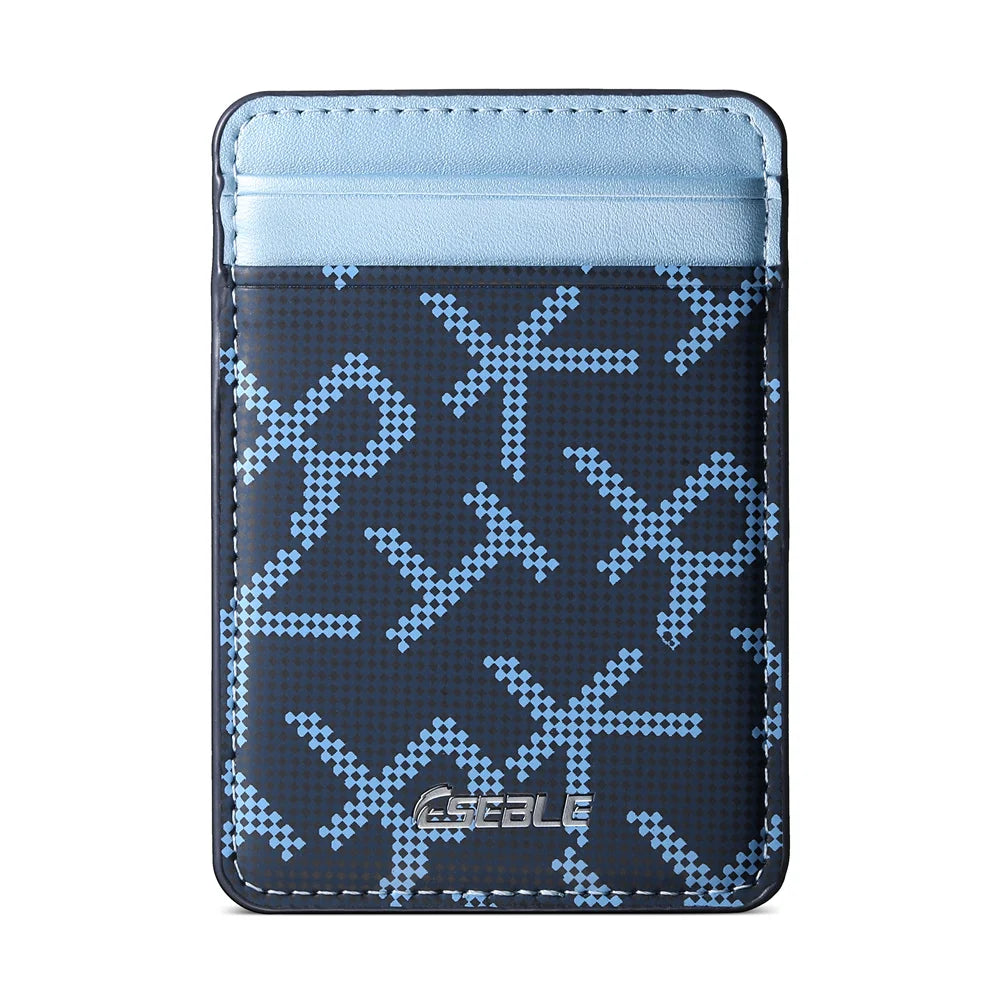 For Magsafe Leather Wallet Letter Texture Cellphone Card Holder For IPhone 18 17 16 15 14 13 Pro Max Plus Magnetic Card Holder