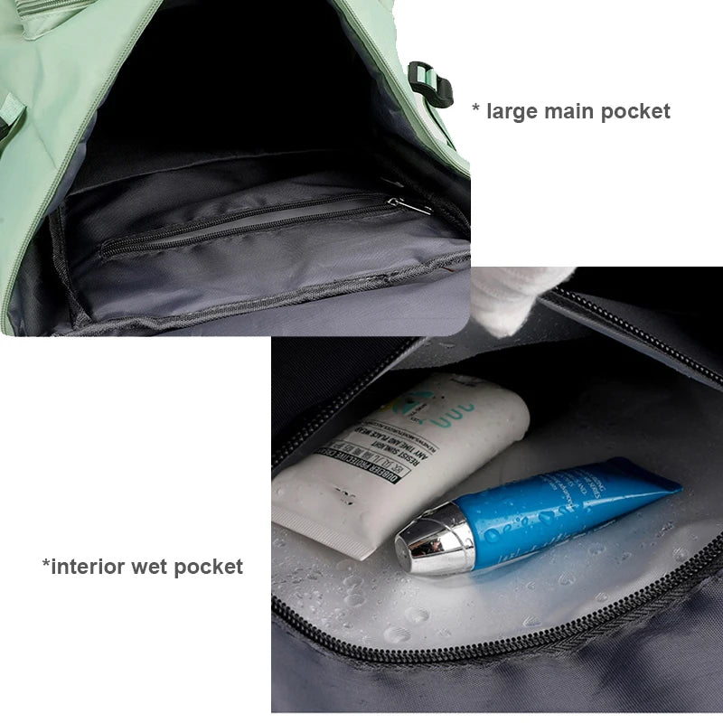 Wasserdichter Fitness-Sport-Rucksack für Männer und Frauen im Freien im Fitnessstudio, multifunktional, Yoga, große Kapazität, Schuhe, Taschen, trocken, nass, Reisetasche