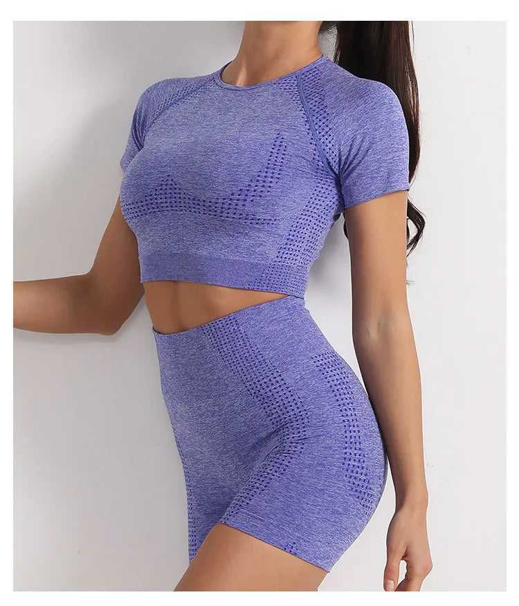 Sport Set Tracksuit Women Fitness Gym Clothing Seamless Yoga Suit Long Sleeve Running Tights Leggings Workout Outfit Sportwear