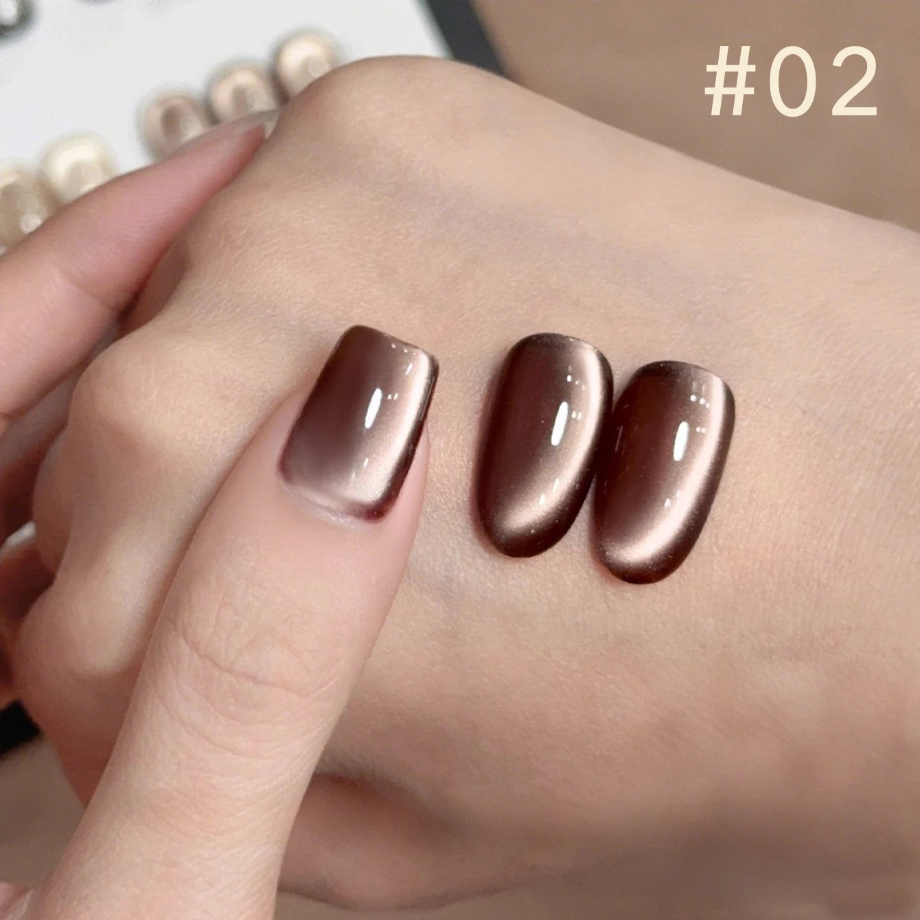 12ML 1-21pcs Autumn Nails Toe Selling Whitening Glass Bead Cat Eye Gel Nail Polish Black Nails Nail Art Grey Cat Eye Nail Glue