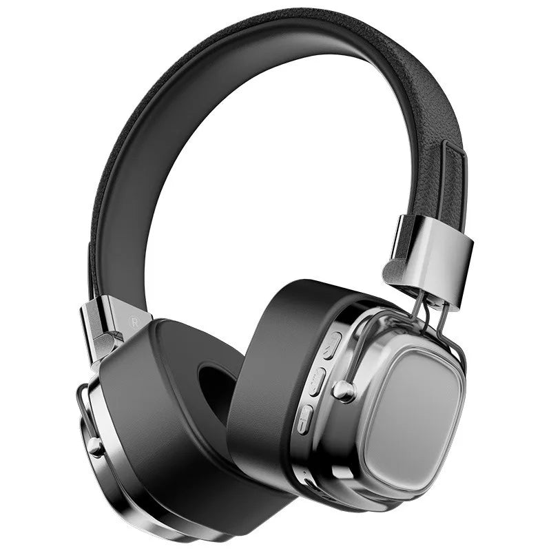 Shoumi Hifi Wireless Headphones Bluetooth Earphones Large Headset Helmets with Mic Support TF-Card Mp3 Play display screen