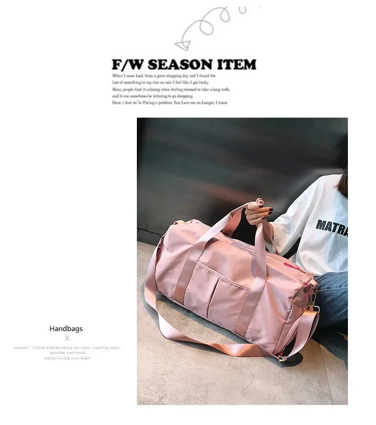 Training Yoga Sporttaschen Fitness Gym Taschen Nass Trocken Separate Gepäcktasche mit separatem Schuhfach Reisetasche Handtasche