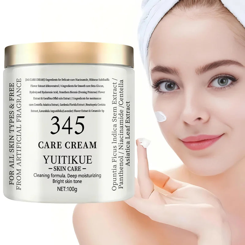 Facial Care Cream 100g - 3-in-1 firming, deep moisturizing, and skincare, with natural extracts, suitable for all skin types