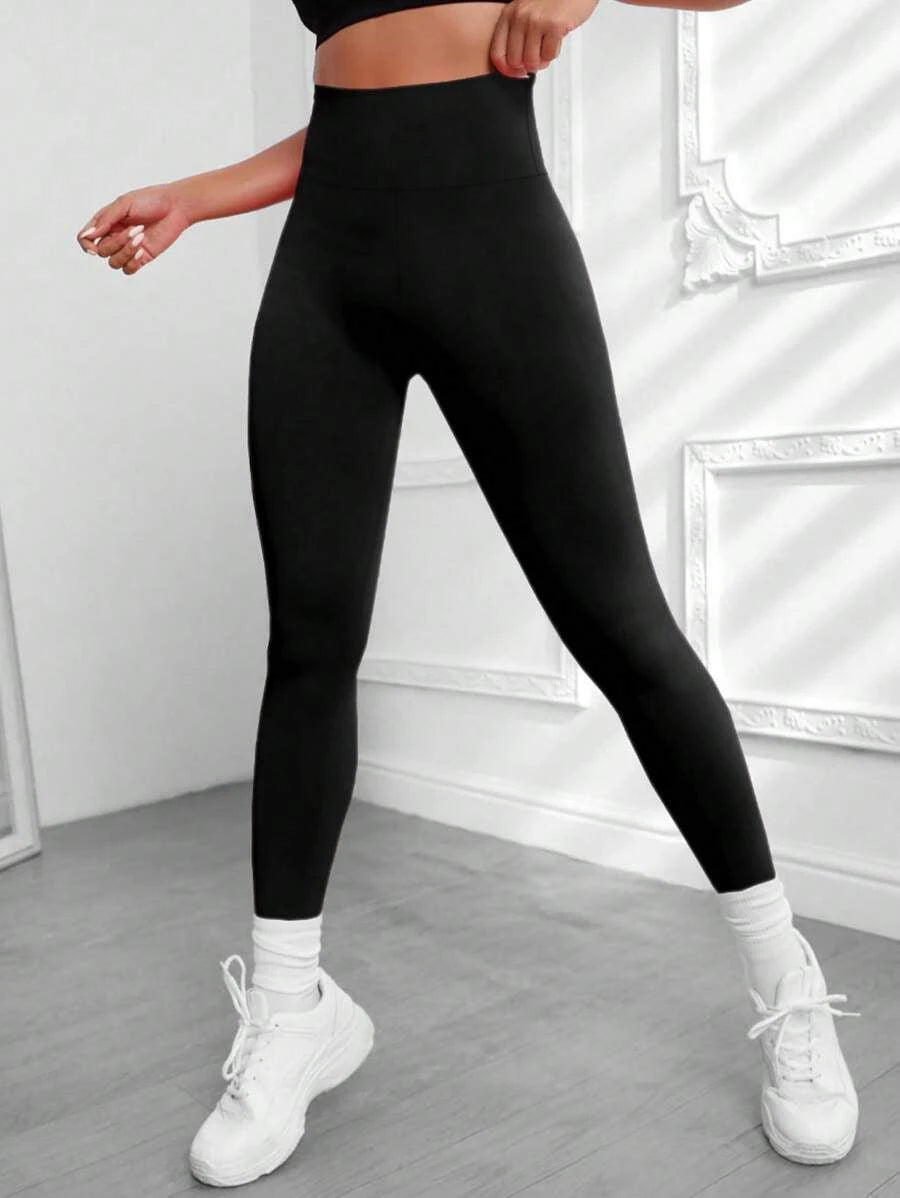 Women's Yoga Leggings solid color High waisted slim fit Hip Lifting stretch leggings quick drying breathable fitness sport pants