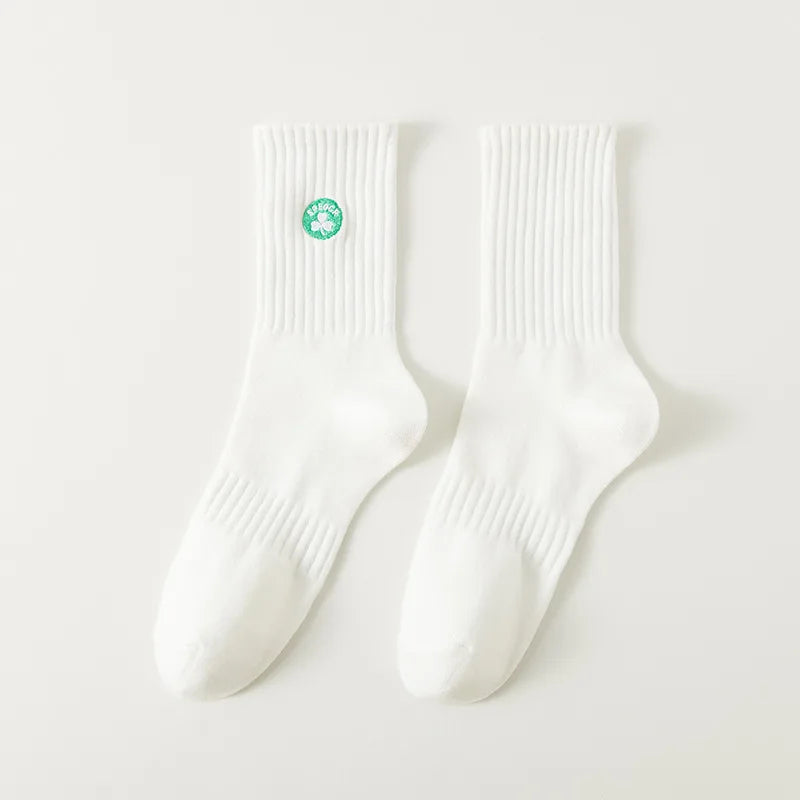 New Athletic Embroidered Socks for Men Basketball Cotton Crew Socks Fashion Women Men Sports Running Socks High Quality