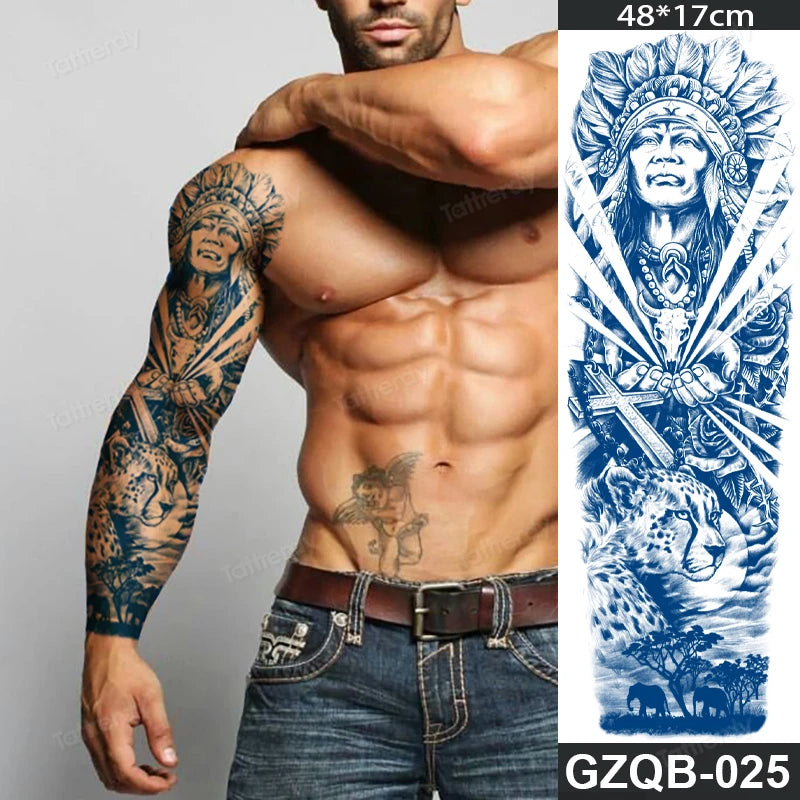 New Juice tattoo natural ink long lasting temporary tattoos full arm sleeve waterproof body art painting large tattoo sticker