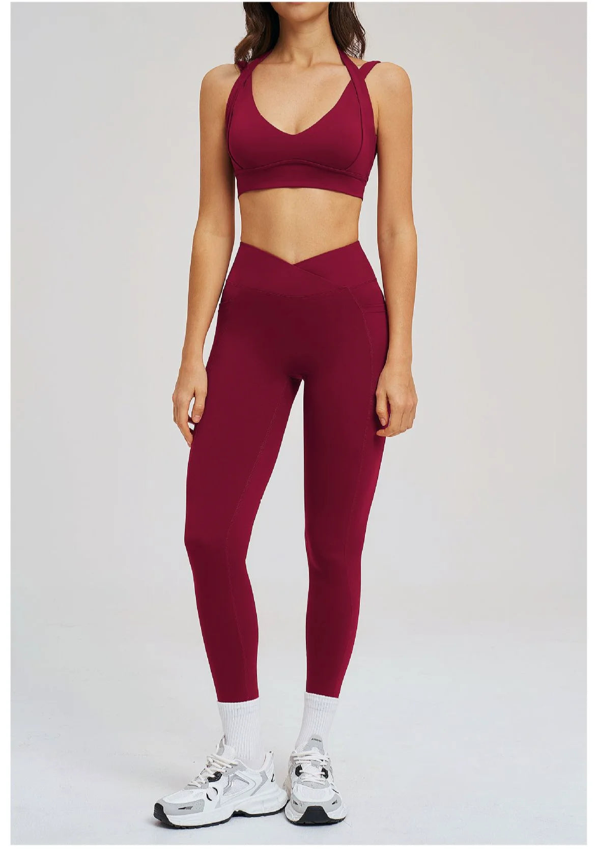 Yoga Clothes 2 Piece Women's Tracksuit Athletic Wear Fitness Suit Gym Outfits Workout Push Up Clothes Sports Bra Leggings Suit