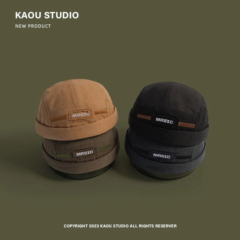 Krempenloser Landlord-Hut Damenmode Marke Hip Hop Landlord-Hut Herren Frühling und Herbst All-Matching